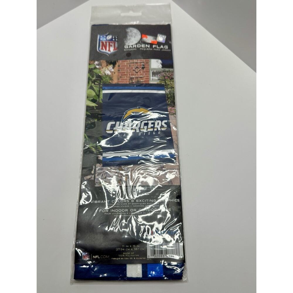 NFL San Diego Chargers Double Sided 11" x 15" Garden Flag